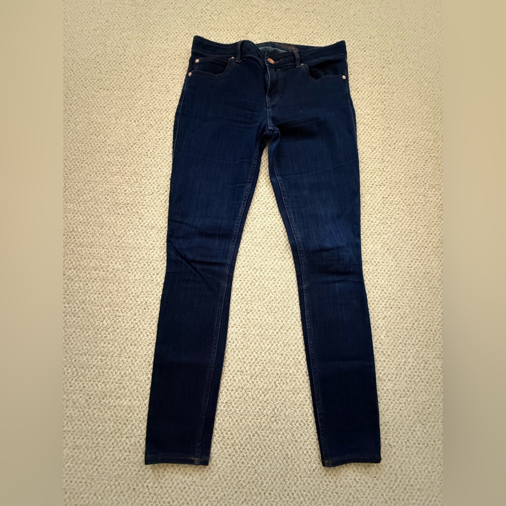 EXPRESS - Dark Blue Women's Jeans (Mid Rise Jean Legging)